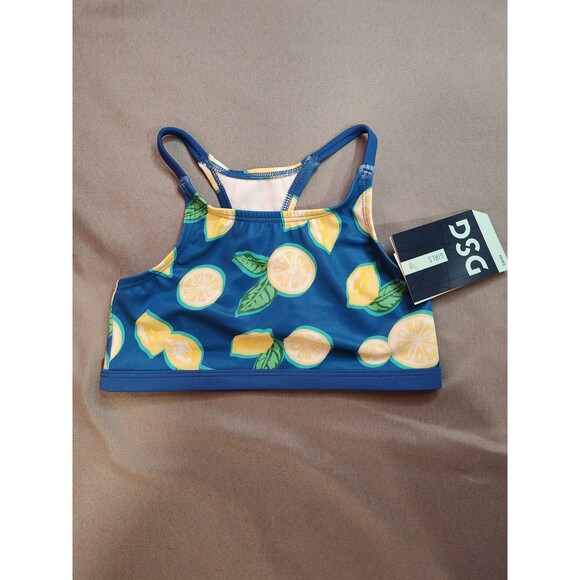 Girls DSG Core Swimsuit Top Blue Lemons XS 4-6 - Picture 3 of 6